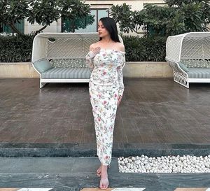 White Lily Off Shoulder Net Dress Stretchable