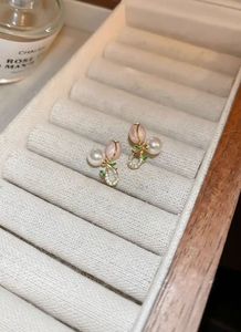 Elegant Pearl &amp; Tulip Earrings
