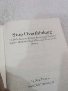 Stop Overthinking &amp; Do It Today Books