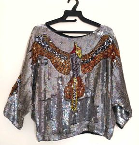 Sparkling Sequin Bird top