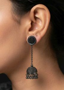Ethnic Mirror Jhumka Earrings