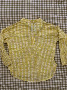 Yellow Checkered Long Sleeve Top