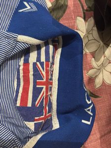 Men's Blue Striped Polo Shirt