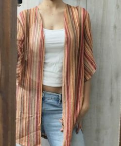 Boho Striped Kimono Top
