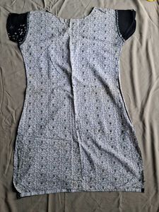 Grey Floral Kurta