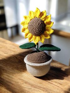 Crochet Potted Sunflower