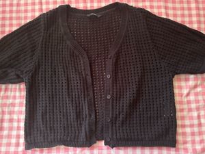Chic Black Knit Cardigan🫶🏻