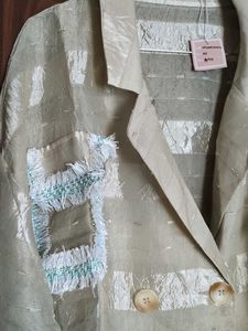 Stylish Beige Double-Breasted Blazer