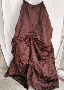 Brown Textured Skirt