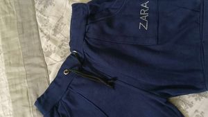 ZARA Navy Blue Knit Shorts - Comfortable &amp; Chic
