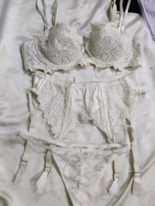 Victorias Secret White Lace Lingerie Set