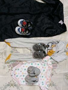 Black Silk Kurta with Spiderman Shoes