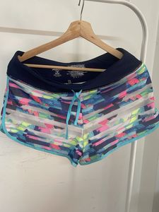 Vibrant Abstract Print Athletic Shorts