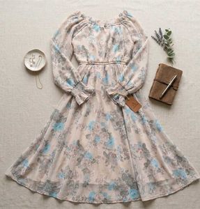 Floral Print Chiffon Dress
