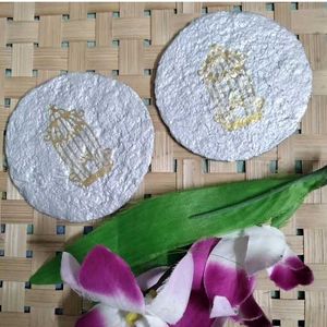 Paper Mache Coaster Set of 2