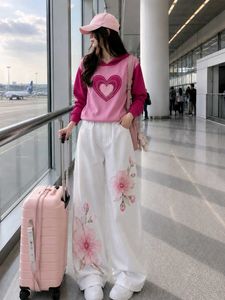Pink Hoodie with Heart Applique