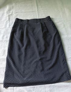 Classic Navy Polka Dot Skirt