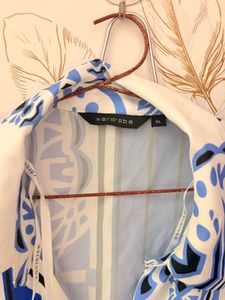 Boho Print Button-Up Shirt