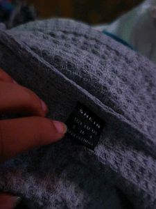 I. Grey Ribbed Crop Tank Top