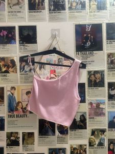 Cute Pink One-Shoulder top