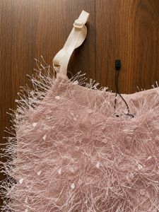 Fuzzy Pink Padded Camisole Top