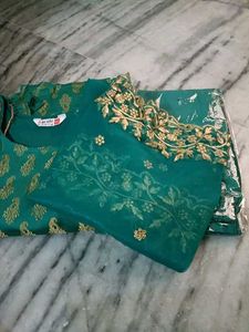Sea Green Kurti Set For Women