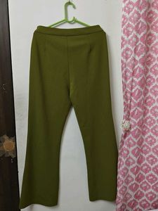 Olive Green Flared Pants