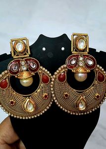 Kundan Gold Design Earring