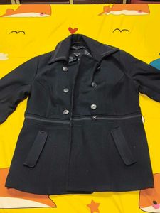 Classic Navy Double-Breasted Peacoat