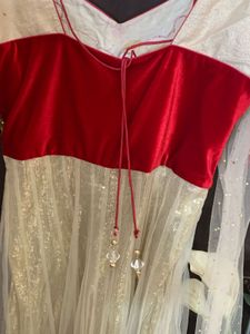 Stunning Red &amp; Gold Anarkali Gown