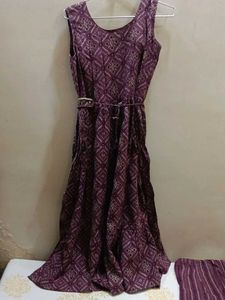 Elegant Purple Indian Kurti Dress