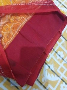 Vibrant Bandhani Saree with Embellishments