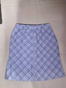 New with tag Blue Plaid Mini Skirt