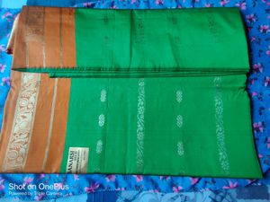 We Are Selling A Beautiful Green Banarsi Saree.