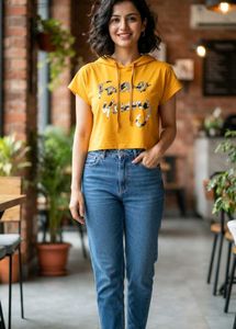 🧡💛Sequins Forever Young Hoodie Tee
