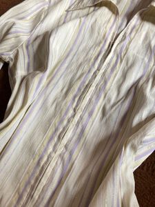 Striped Zip-Up Blouse