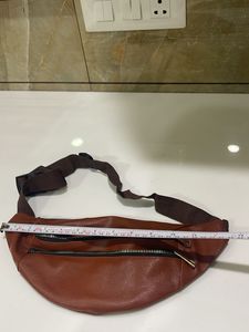 Brown Faux Leather Fanny Pack