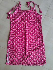 Cute Pink Print Summer Dress