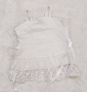 1–2 Years White Party Wear Dress