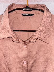 Chic Satin Puff Sleeve Top size-S