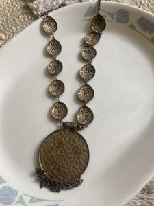 Oxidized Silver Peacock Necklace