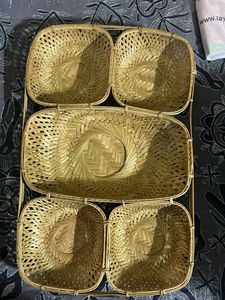 Drawer organiser Woven Bamboo, handcrafted