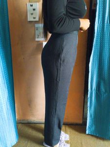 🤍🖤Elegant Grey High-Waisted Pants🖤🤍