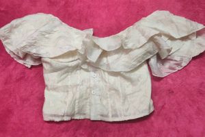 Sheer butter 🧈 yellow Ruffle Corset Top