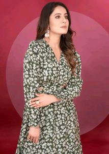 Floral Print V-Neck Dress