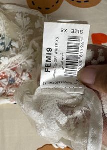 Sheer White 3D Embroidered Floral Top