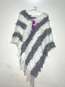 Cozy Striped Poncho Sweater