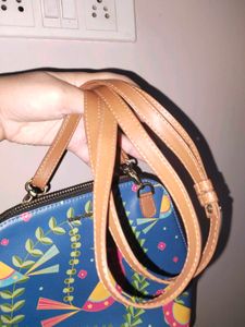 Unique Blue Bird Print Crossbody Bag