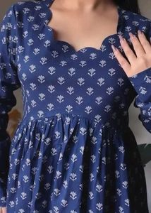 Beautiful Navy blue printed Short kurti