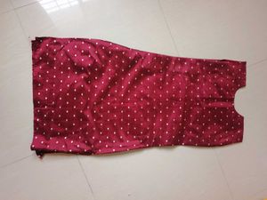 Maroon Polka Dot Kurta